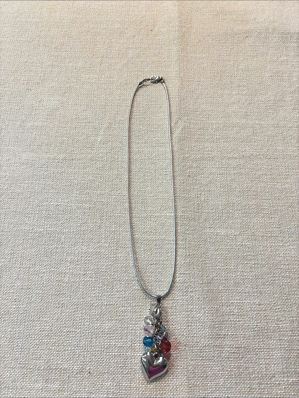 Silver & Blue Pendant Necklace